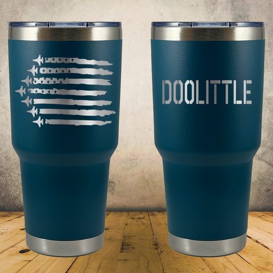 Personalized Pilot Tumbler, 30oz Stainless Steel Laser Engraved Travel Mug, Custom Aviation Gift for Air Force and Navy Pilot