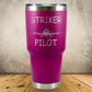 Personalized Pilot Tumbler, 30oz Stainless Steel Laser Engraved Travel Mug, Custom Aviation Gift for Pilot and Co-Pilot