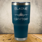 Personalized Flight Attendant Tumbler, 30oz Stainless Steel Laser Engraved Travel Mug, Custom Aviation Gift