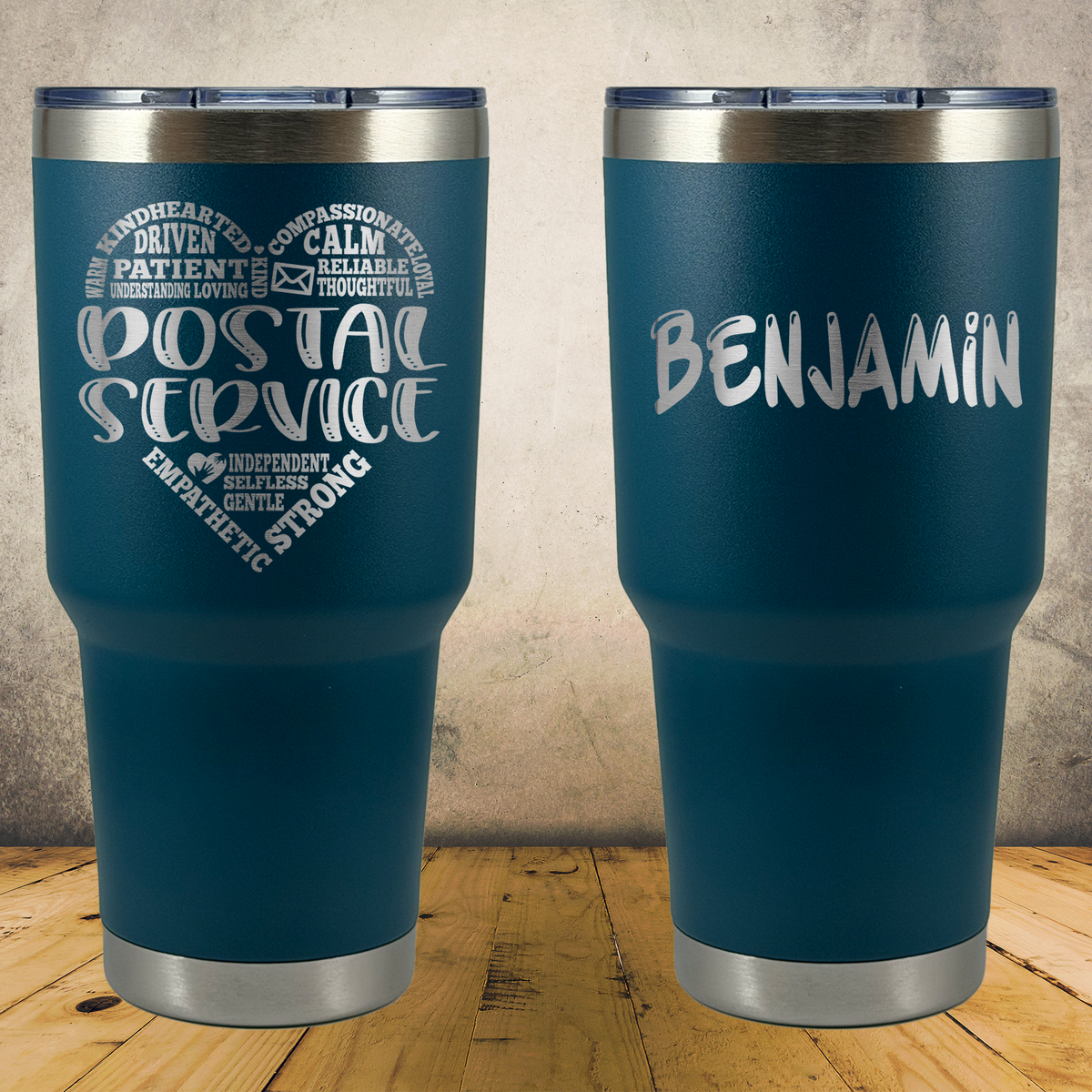 Personalized Postal Service Worker Tumbler 30oz Custom Laser Engraved Cup