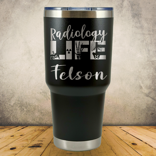 Personalized Radiology Tumbler 30oz Custom Laser Engraved Cup