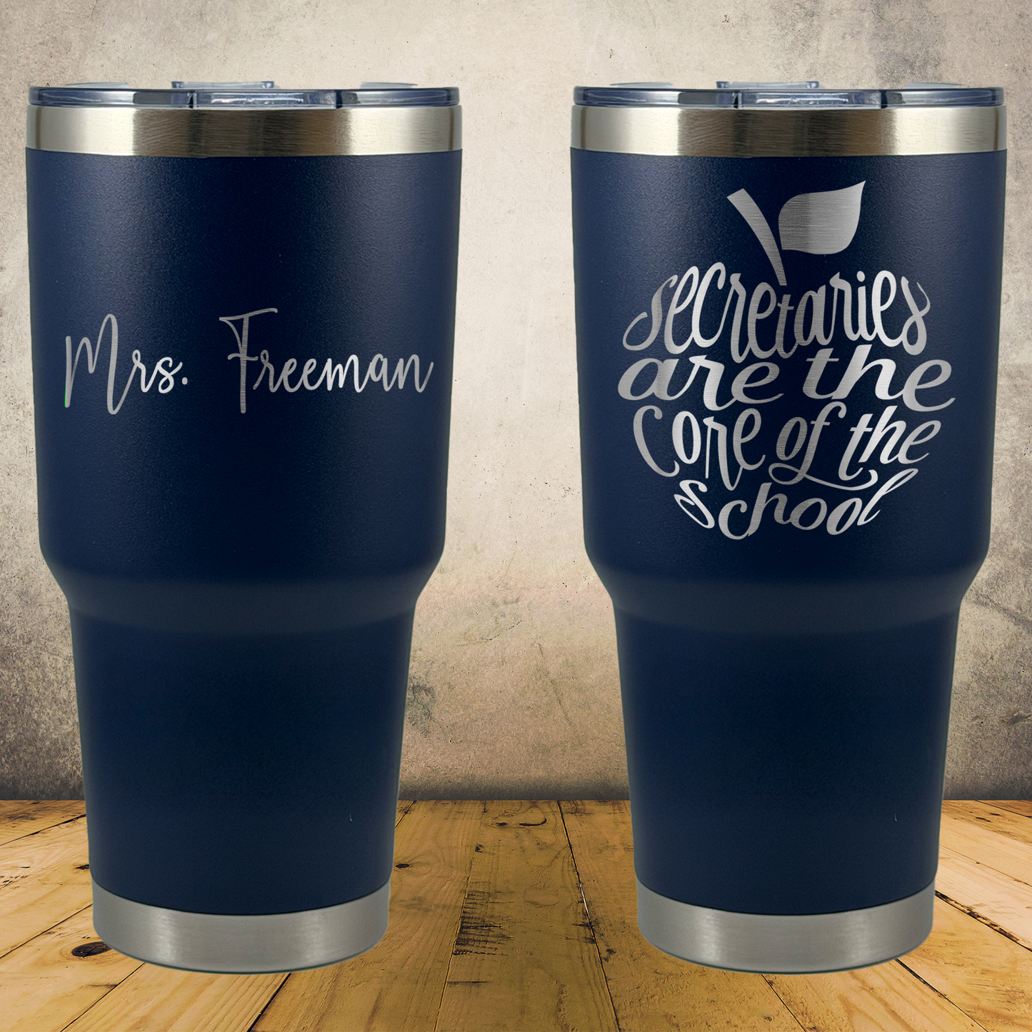 Personalized Laser Engraved Tumbler 30oz  for School Office Clerical, Secretary Appreciation Gift, Administrative Assistant Present, Office Managers, End of School Year Gift