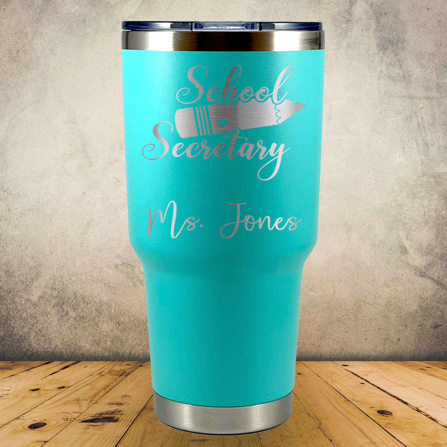 Personalized Laser Engraved Tumbler 30oz  for School Office Clerical, Secretary Appreciation Gift, Administrative Assistant Present, Office Managers, End of School Year Gift