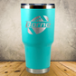 Personalized Football Split Monogram Travel Tumbler - Laser Engraved
