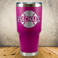 Personalized Tennis Split Monogram Travel Tumbler - Laser Engraved