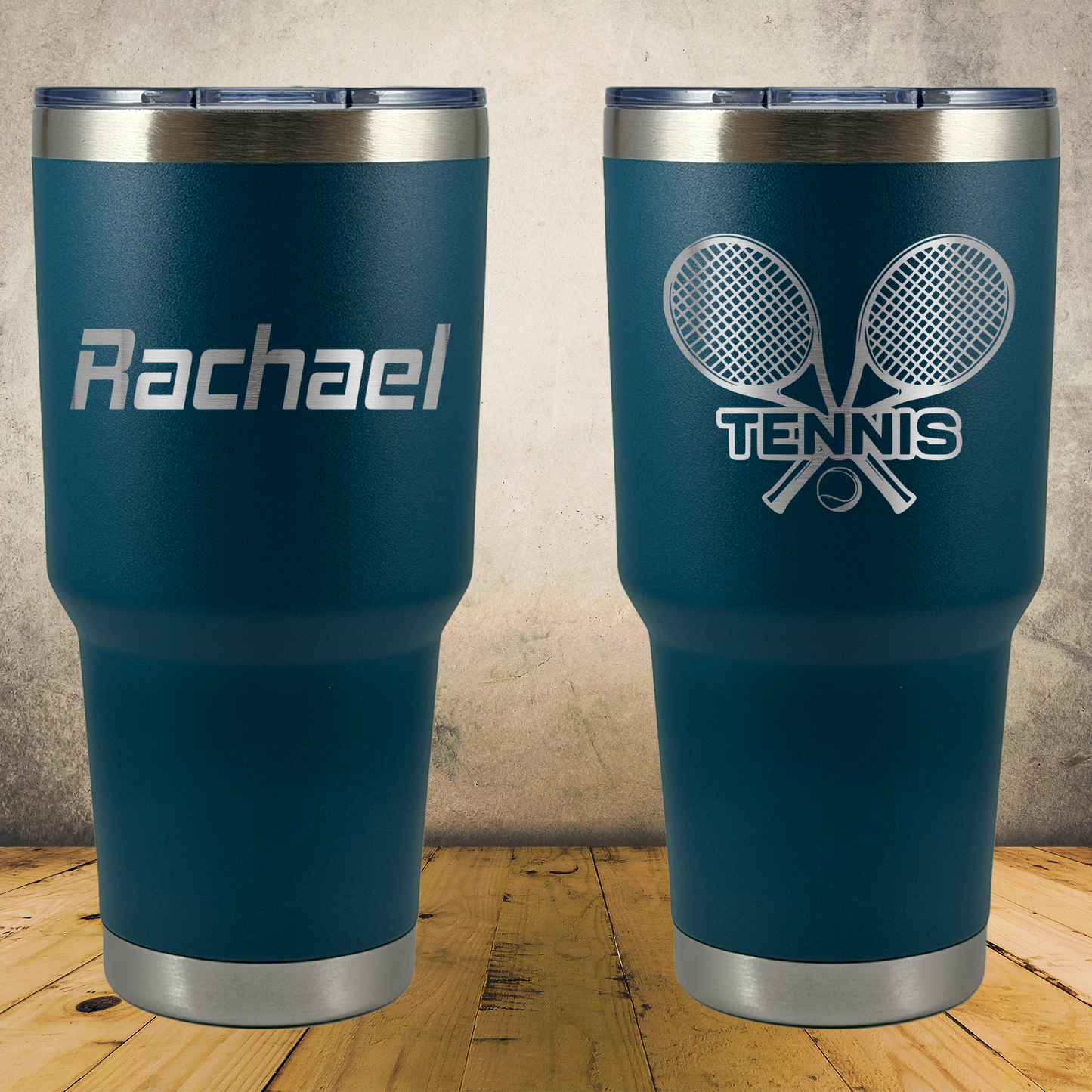 Personalized Laser Engraved Tumbler 30oz Tennis for Players, Coaches & Fans