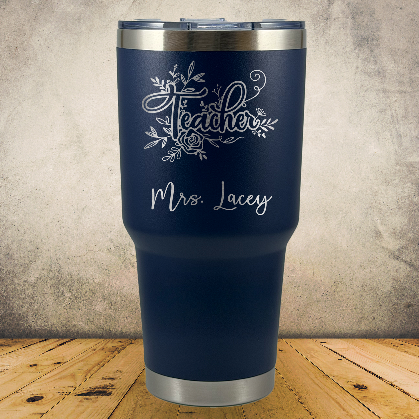 Personalized Laser Engraved Tumbler 30oz Teacher Appreciation or Back to School Gift