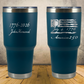 Personalized Laser Engraved Tumbler 30oz 1776–2026 USA 250th Anniversary