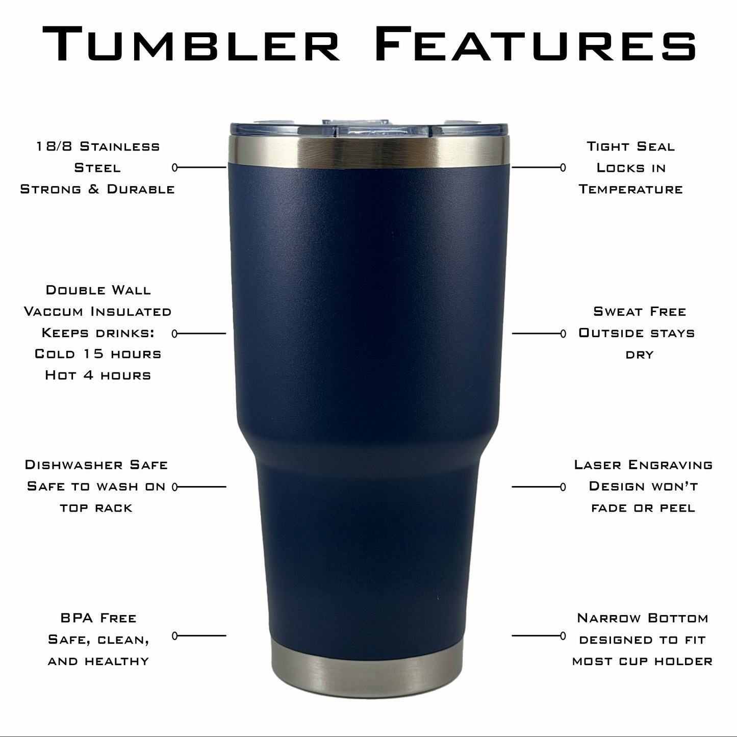 Personalized Cheer Split Monogram Travel Tumbler - Laser Engraved