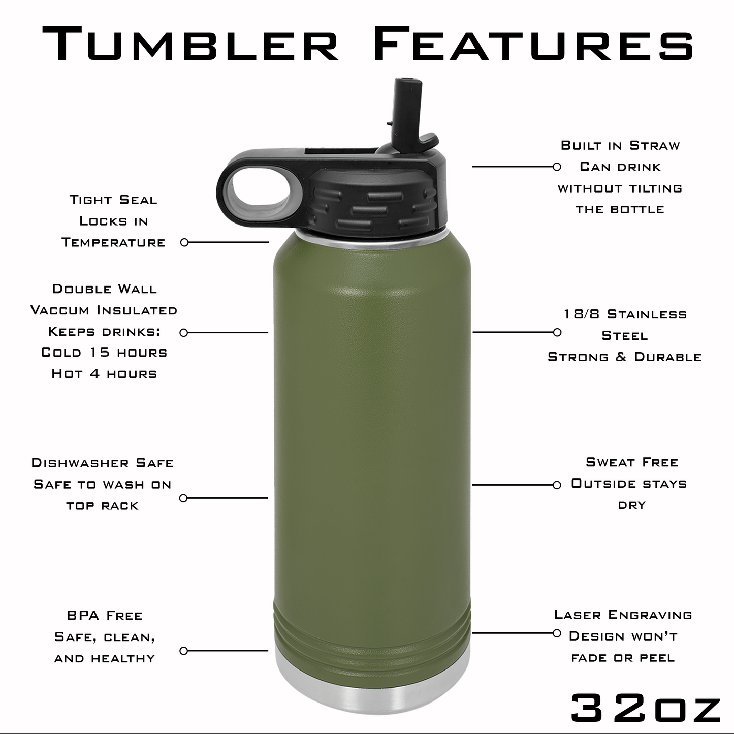 Personalized Firefighter Battalion Chief Water Bottle - Laser Engraved