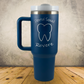 Personalized Dentist Tumbler, Custom Laser Engraved Dental Squad 40oz Stainless Steel Cup with Handle