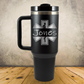 Personalized EMS 40oz Tumbler with Handle, Custom EMT & Paramedic Gift, Laser Engraved Stainless Steel Travel Mug, First Responder Cup