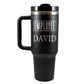 Personalized Employee of the Month Tumbler 40oz Custom Laser Engraved Cup w/Handle