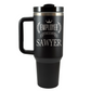 Personalized Employee of the Month Tumbler 40oz Custom Laser Engraved Cup w/Handle