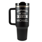 Personalized Employee of the Month Tumbler 40oz Custom Laser Engraved Cup w/Handle