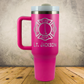 Personalized Laser Engraved Tumbler with Handle 40oz for Firefighter Lieutenant