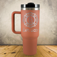 Personalized Laser Engraved Tumbler with Handle 40oz for Firefighter Captain