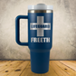 Personalized Lifeguard Tumbler 40oz Stainless Steel Cup w/ Handle, Custom Laser Engraved Lifeguard Gift, Beach Rescue Crew