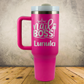 Personalized Manicurist Tumbler 40oz Custom Laser Engraved Cup w/Handle
