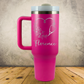 Personalized Nurse Tumbler, Custom 40oz Laser Engraved Stainless Steel Cup w/ Handle for Nursing School Graduation Gift