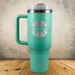 Personalized Baseball Split Monogram Handle Tumbler - Laser Engraved