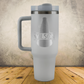 Personalized Cheerleading Split Monogram Handle Tumbler - Laser Engraved