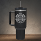 40oz Personalized Laser Engraved Tumbler with Handle for Firefighter Monogram
