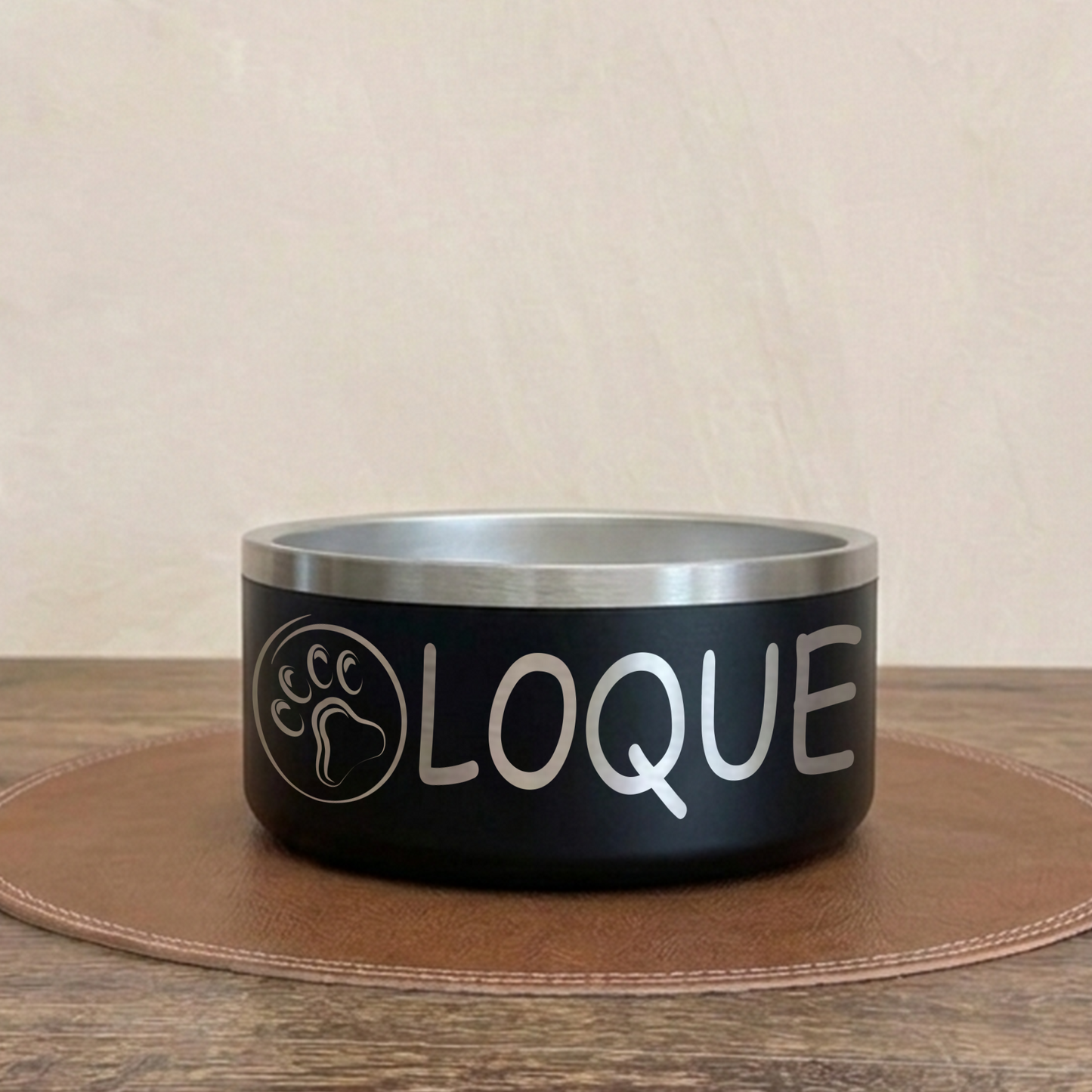 Personalized Laser Engraved Pet Bowl Paw