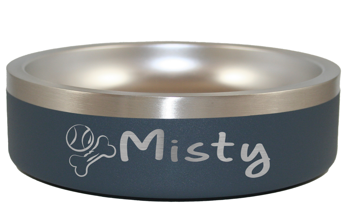 Personalized Pet Bowl Ball Bone - Laser Engraved