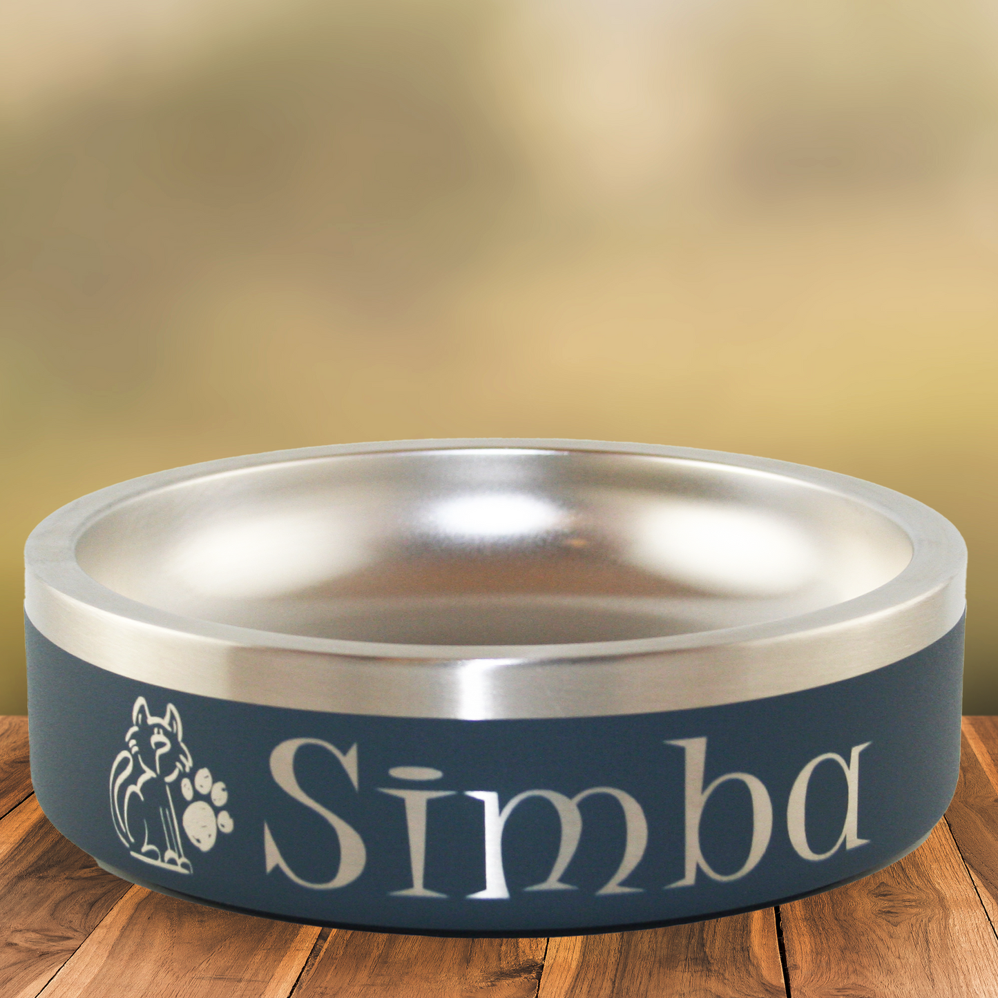 Personalized Pet Bowl Cat Paw- Laser Engraved