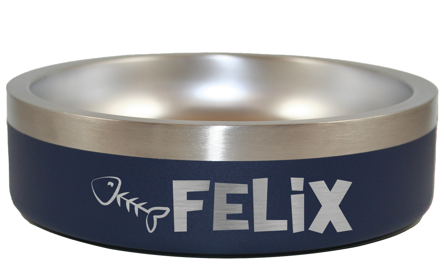 Personalized Pet Bowl Fish - Laser Engraved