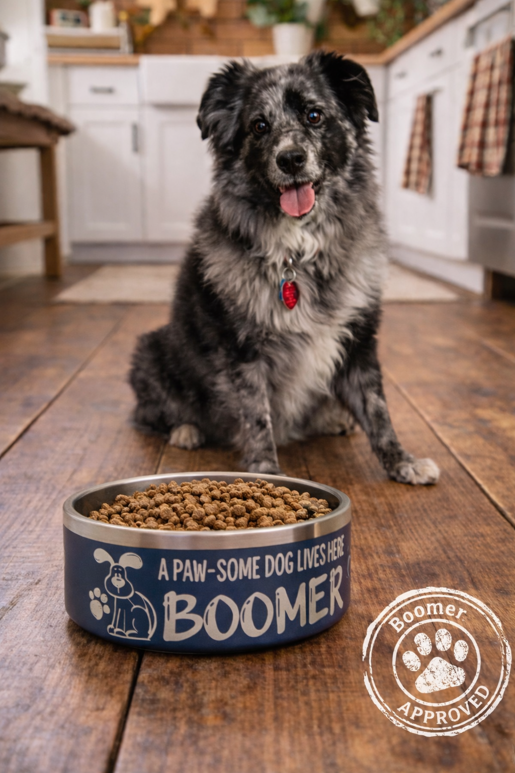 Personalized Pet Bowl Pawsome - Laser Engraved