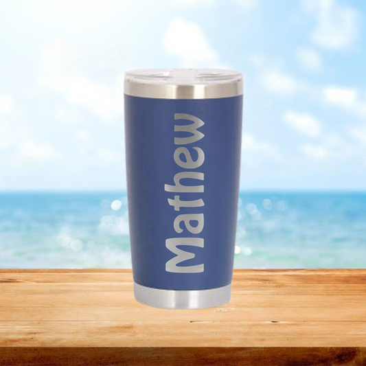 Personalized Name Travel Tumbler - Laser Engraved