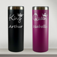 Personalized Husband and Wife Tumblers Set of 2 For King and Queen, Couples, Custom 20oz Skinny Mugs, Laser Engraved Stainless Steel Cups