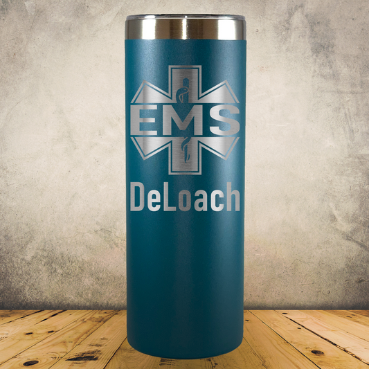 Personalized EMS 20oz Skinny Tumbler, Custom EMT & Paramedic Gift, Laser Engraved Stainless Steel Travel Mug, First Responder Cup (Copy)
