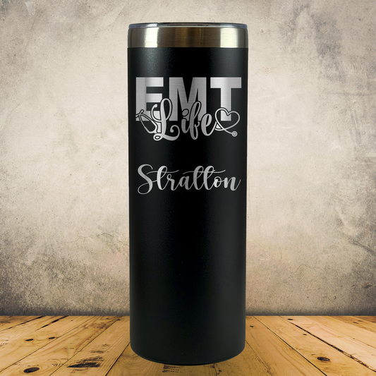 Personalized EMT 20oz Skinny Tumbler, Custom Paramedic & EMS Gift, Laser Engraved Stainless Steel Travel Mug, First Responder Cup (Copy)