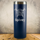 20oz Skinny Personalized Laser Engraved Tumbler for Firefighter Maltese Cross with Axe