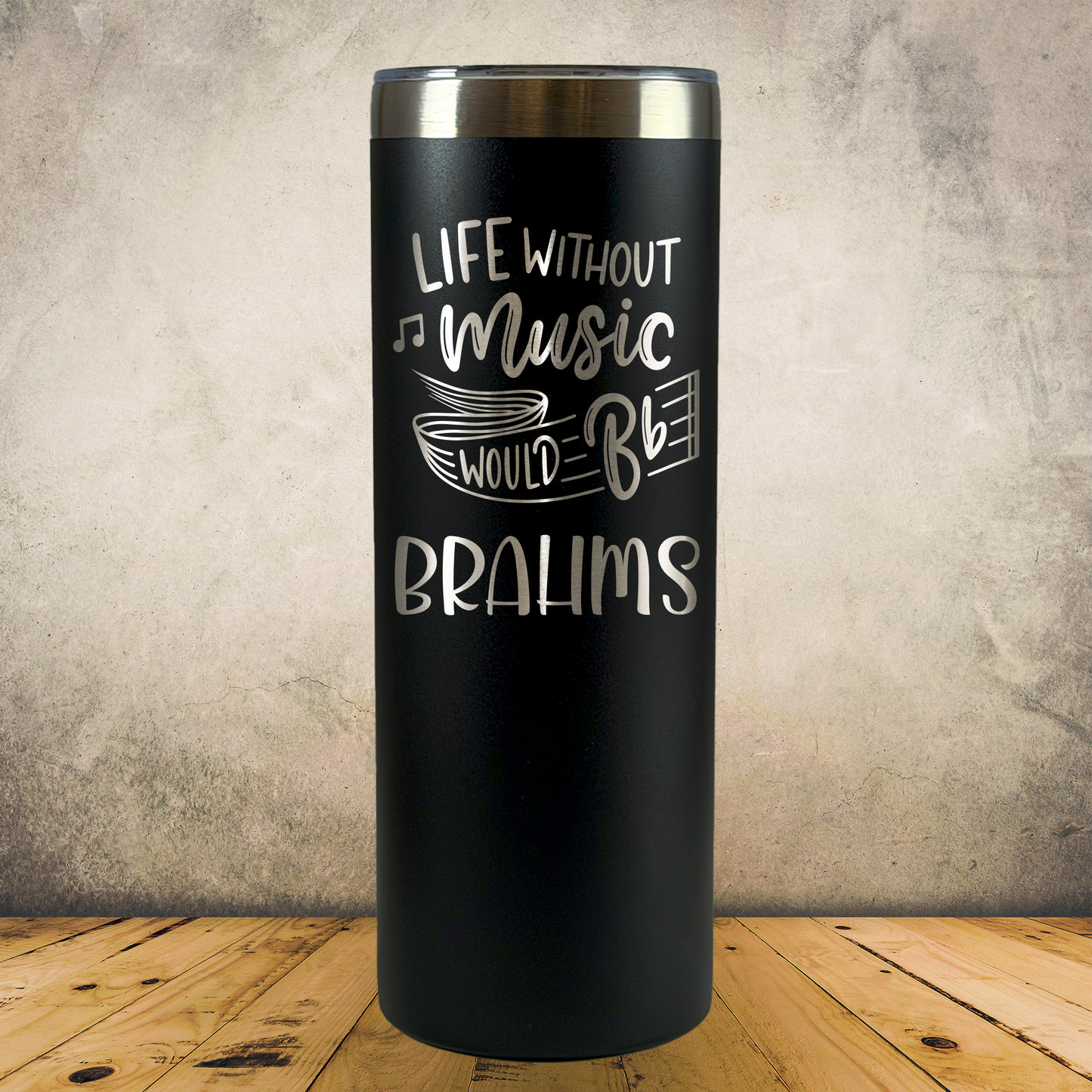 Personalized Music Teacher Tumbler 20oz Skinny Custom Laser Engraved Cup
