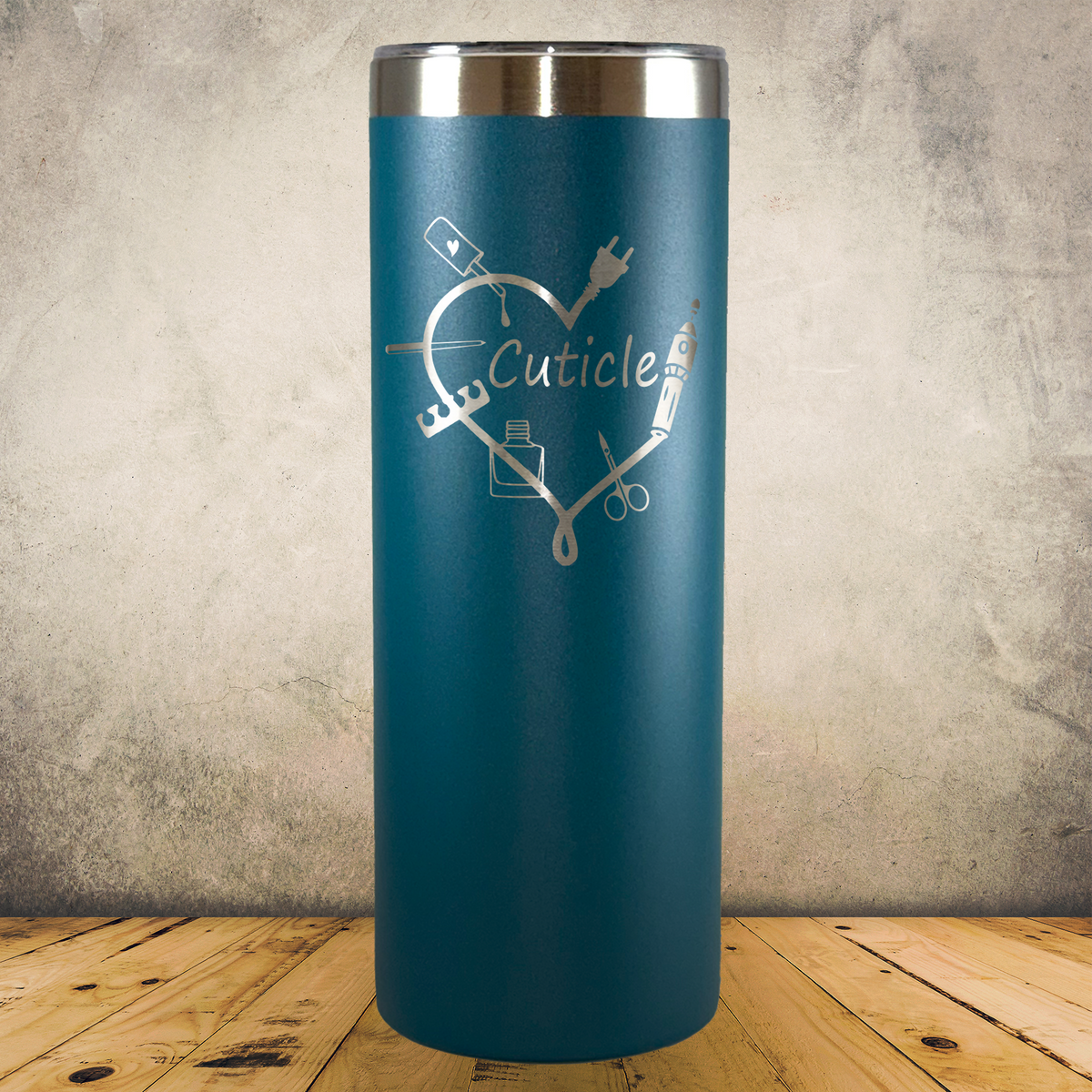Personalized Manicurist Tumbler 20oz Skinny Custom Laser Engraved Cup