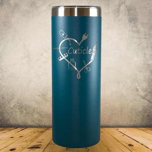 Personalized Manicurist Tumbler 20oz Skinny Custom Laser Engraved Cup