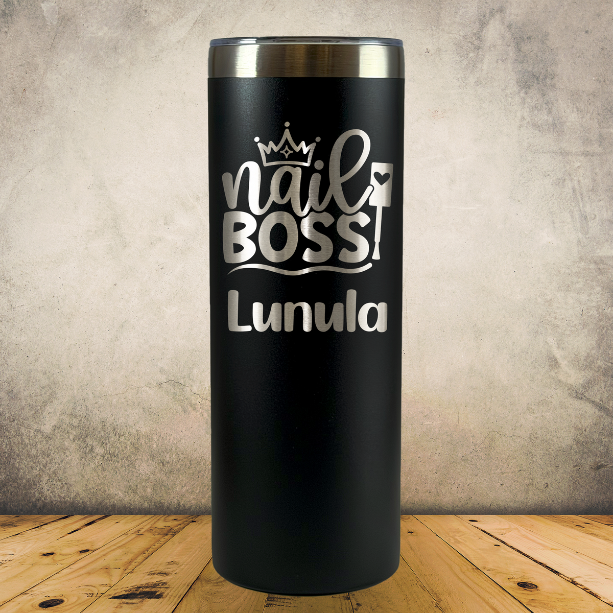Personalized Manicurist Tumbler 20oz Skinny Custom Laser Engraved Cup