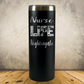 Personalized Nurse Tumbler, Custom 20oz Skinny Laser Engraved Stainless Steel Cup for Nursing School Graduation Gift