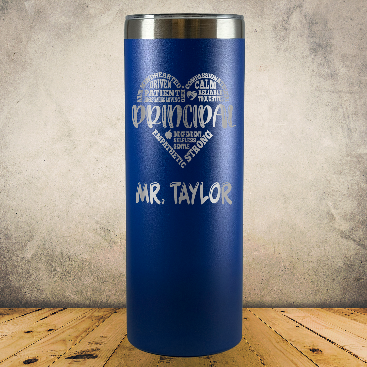 Personalized Laser Engraved Tumbler 20oz for Principal, Academic Director, School Administrator, Back to School, End of School Year or Retirement Gift
