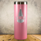 Personalized Cheer Split Monogram Skinny Tumbler - Laser Engraved