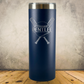 Personalized Baseball and Softball Tumbler, Custom Laser Engraved 20oz Skinny Stainless Steel Cup