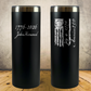 Personalized Laser Engraved Tumbler 20oz Skinny 1776–2026 USA 250th Anniversary