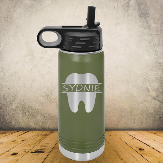 Personalized Dentist Water Bottle, Custom Laser Engraved 20oz or 32oz Stainless Steel Tumbler