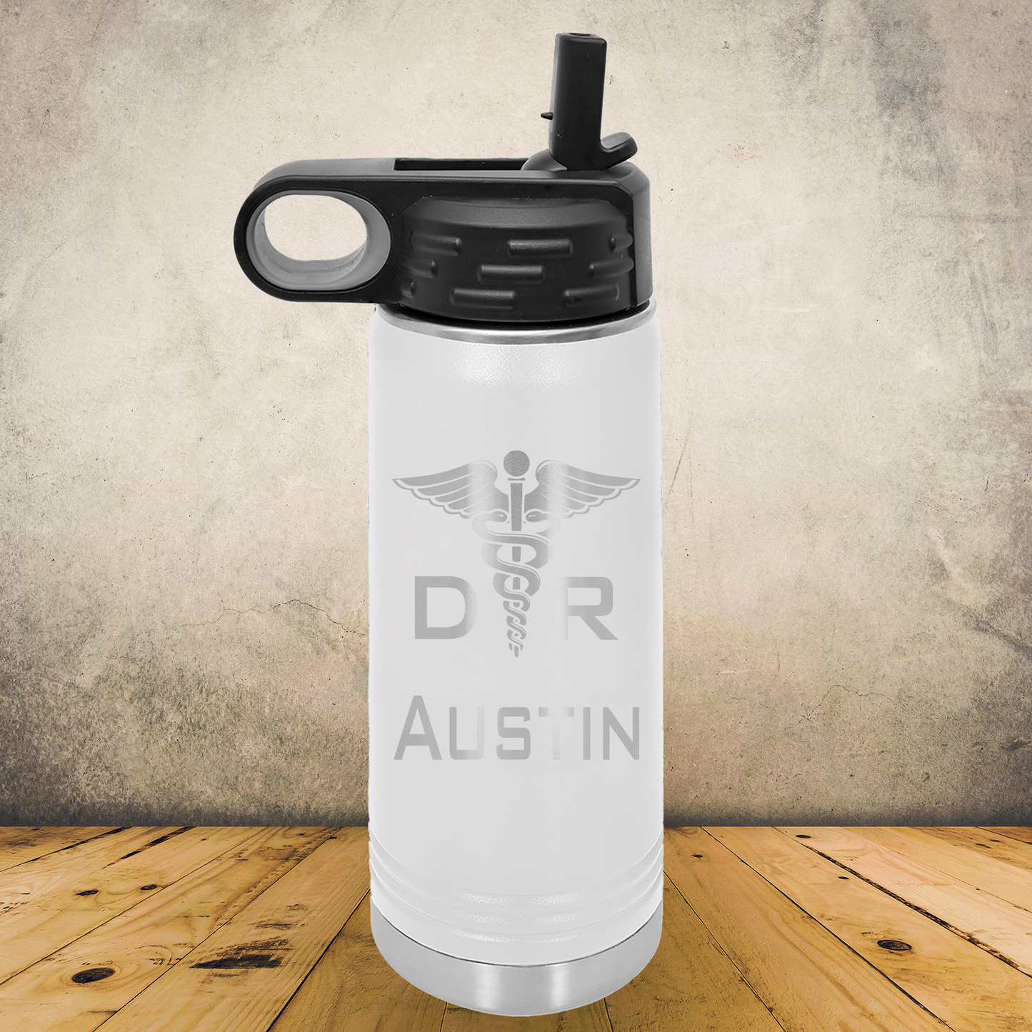 Personalized Doctor Tumbler 20oz or 32oz Custom Stainless Steel Laser Engraved Water Bottle, Medical Gift for Physician, MD, Nurse Practitioner, Surgeon, Doctor Appreciation Gift