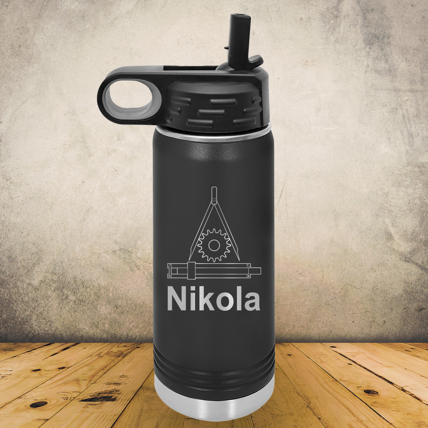 Personalized Engineer Water Bottle 20oz or 32oz Stainless Steel Laser Engraved Tumbler, Custom Insulated Travel Cup for Engineers, Engineering Gift