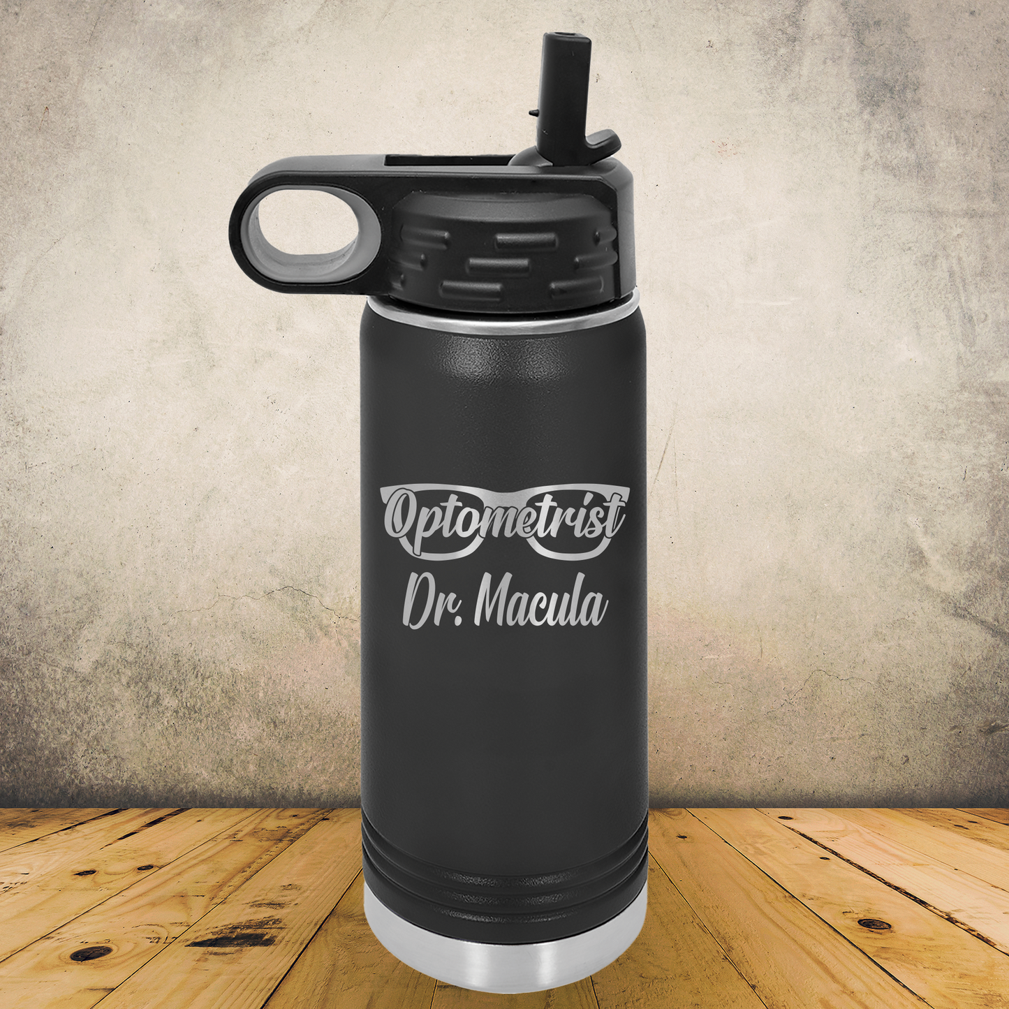Personalized Optometrist Tumbler 20oz or 32oz Custom Stainless Steel Laser Engraved Water Bottle, Ophthalmologist Present, Eye Doctor Gift, Optometry Professionals, Vision Care Professional Gift